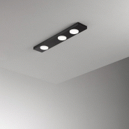 Button - Plafonnier LED 3xGX53 max 15W, Rectangulaire 60x10 cm, Métal Peint, IP20 - Perenz - Noir - noir 8566 N Button - Plafonnier LED 3xGX53 max 15W, Rectangulaire 60x10 cm, Métal Peint, IP20 - Perenz - Noir - noir 8566 N