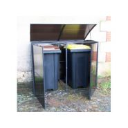 Abri poubelles en bois 1.20Mx2.20M - Cerisier : abris de jardin en bois