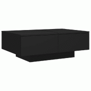 Décoshop26 - Table basse avec tiroirs design moderne et contemporaine 90 x 60 x 31 cm bois d'ingénierie noir DEC039855 - noir Bois massif 3000264623