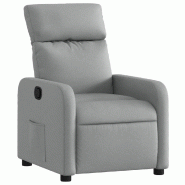 Fauteuil inclinable Gris clair Tissu Modèle Vervelis - 374165