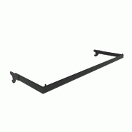 Guidon penderie rectangulaire noir L90cm deporté 30cm pour système Cremablack