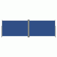 Helloshop26 - Auvent paravent store brise-vue latéral rétractable de patio jardin terrasse balcon protection visuelle écran bleu 200 02_0007148 - 3
