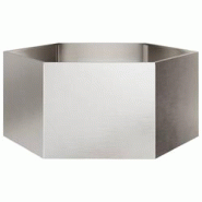 Helloshop26 - Jardinière bac lit surélevé plantes fleurs terrasse jardin hexagone 104 x 90 x 45 cm acier inoxydable Argent 02_0038635 - 3000217801718 Helloshop26 - Jardinière bac lit surélevé plantes fleurs terrasse jardin hexagone 104 x 90 x 45 cm acier inoxydable Argent 02_0038635 - 3000217801718