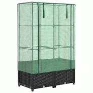 Helloshop26 - Jardinière bac lit surélevé plantes fleurs terrasse jardin surélevée avec housse aspect rotin 80 x 40 x 138 cm noir 02_0038791 - 30 Helloshop26 - Jardinière bac lit surélevé plantes fleurs terrasse jardin surélevée avec housse aspect rotin 80 x 40 x 138 cm noir 02_0038791 - 30