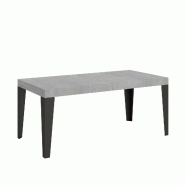 Itamoby Table Extensible 200/304X90 Cm Béton Flammé Avec Pieds Anthracite - gris 8050598050187