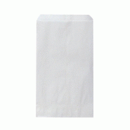 Pochettes cadeaux kraft lisse blanc 16x19cm - par 1000 - légères et résistantes, ouverture décalée