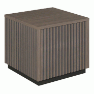 Podium 1 porte push-pull Vertigo T01 MDF noir et noyer foncé 45x45x40cm