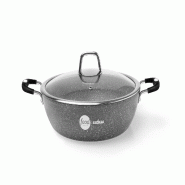 Sauteuse avec couvercle Food Network - Forn-Ok Excelsa Aluminium Gris 36,5x25x18 cm 4,2 L - gris aluminium 61108