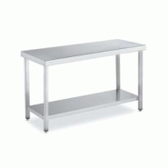 Tables Inox de Travail Centrale DISTFORM Premium avec étagère - Profondeur 500 mm longueur 2200 mm - QC150220 Tables Inox de Travail Centrale DISTFORM Premium avec étagère - Profondeur 500 mm longueur 2200 mm - QC150220