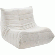 TecTake GmbH tectake Fauteuil de détente Logo, antidérapant, indéformable, mousse haut de gamme Bouclé Crème - beige mousse 406698 TecTake GmbH tectake Fauteuil de détente Logo, antidérapant, indéformable, mousse haut de gamme Bouclé Crème - beige mousse 406698