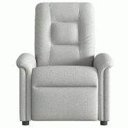 VidaXL Fauteuil de massage inclinable gris nuage tissu Modèle Estoria - 8721158336415