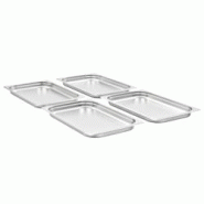VidaXL Récipients Gastronorm 4 Pcs Gn 1 1 40 Mm Acier Inoxydable - argenté 50879 VidaXL Récipients Gastronorm 4 Pcs Gn 1 1 40 Mm Acier Inoxydable - argenté 50879