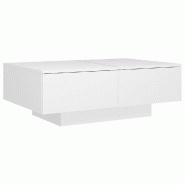 VidaXL Table basse Blanc 90x60x31 cm Aggloméré Modèle Atlas Master Line - 804175