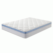 VS Venta-stock Matelas à mémoire de forme GEL ACTIVE 90X190, 25cm épaisseur - blanc mousse C9001