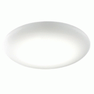 Zafferano Applique/Plafonnier Mentos Ø 350 X 86 Mm. Triac 16 W Led 22/27/30/40 K - Ip20 - Blanc, Verre Blanc - blanc LD880100