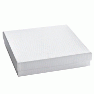 Boîte cadeau blanche - Carton épais L15xL15xH4cm - par 12