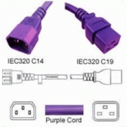 Câble d'alimentation C14/C19 15A VIOLET