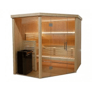 Cabine de sauna harvia d&amp;#039;angle 206 x 203,3 x 202 cm 3 ou 4 personnes po?Le ? Sauna fournis