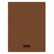 Calligraphe Lot de 10 Cahier Ligne 8000 24x32, 48p./24 feuilles 90 g/m² piquées, couv. PP marron, Séyès - 3210330184814