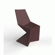 Chaise design in & out VERTEX - grenat
