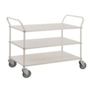 Chariot de service avec 3 tablettes - Réf. F.K.C3T - Capacité 250kg - Coloris au choix