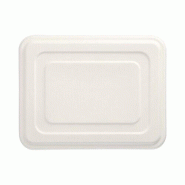 Couvercles canne à sucre "pure" 1,4 x 22,5 x 29 cm blanc (125 unités) PAPSTAR - blanc Bagasse 89883