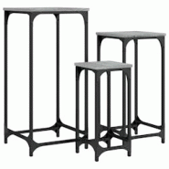 Décoshop26 - Lot de 3 tables d'appoint gigognes en bois d'ingénierie gris et métal DEC032686 - 3000259105317 Décoshop26 - Lot de 3 tables d'appoint gigognes en bois d'ingénierie gris et métal DEC032686 - 3000259105317