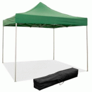 Divina Fire Gazébo Pliable Pliable 3X3 Vert Recouvert De Pvc Imperméable - vert plastique 8053323389927