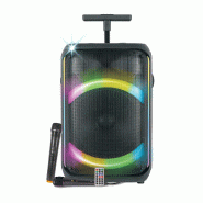 Enceinte sono autonome  Karma auralis 2 micros bluetooth USB télécommande, karaoké , LED - 8015439979096
