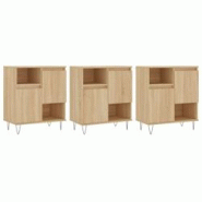 Helloshop26 - Buffet bahut commode armoire meuble de rangement organisateur cuisine salle de séjour salons 3 pcs sonoma bois 02_0037114 - 30002132216 Helloshop26 - Buffet bahut commode armoire meuble de rangement organisateur cuisine salle de séjour salons 3 pcs sonoma bois 02_0037114 - 30002132216