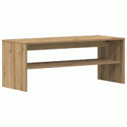 Helloshop26 - Meuble TV avec grand espace de rangement salon 100 x 40 x 40 cm en bois d'ingénierie chêne artisanal 02_0051245 - Bois massif 30002368