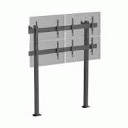 KIMEX Support TV sur pieds - mur d'images 4 écrans 45''- 55'' hauteur 240cm à visser noir - noir 3700685426177 KIMEX Support TV sur pieds - mur d'images 4 écrans 45''- 55'' hauteur 240cm à visser noir - noir 3700685426177