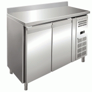 KLIMAITALIA Table frigo inox avec 2 ptes et crédence ventilée. Thermo num. T° -2°C/+8°C. Dim. (LxLxH) 136x60x96 cm. Mod. SNACK2200TN - 1460