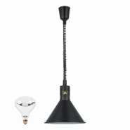 Lampe chauffante infrarouge "RÉTRO" suspendue réglable en hauteur Black Phantom (Ampoule blanche) PREMIUM - GOLDINOX - noir aluminium 3701770844494 Lampe chauffante infrarouge "RÉTRO" suspendue réglable en hauteur Black Phantom (Ampoule blanche) PREMIUM - GOLDINOX - noir aluminium 3701770844494