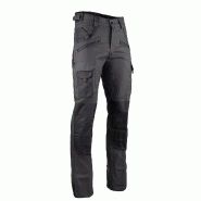 LMA WORKWEAR 1880 Pantalon de travail ARGILE - GRIS NUIT/NOIR L - FR(44) - Taille unique gris textile 3473831896079