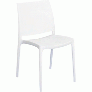 Lot de 6 chaises visiteurs MAYA blanches