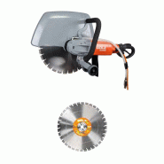 Scie électrique circulaire HS400S coupe sous arrosage ou à sec + 1 disque TS40GX Ø 400 mm - GOLZ - HS400S+TS40GX400