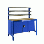 SimonRack Établi d’atelier, 910x610 mm, 3 étagères et armoire, Charge 400 kg, Bleu - BT-1 - bleu métal 8425437123177 SimonRack Établi d’atelier, 910x610 mm, 3 étagères et armoire, Charge 400 kg, Bleu - BT-1 - bleu métal 8425437123177
