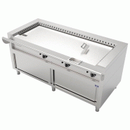 Teppanyaki à gaz sur soubassement fermé, 3 zones 1740x770x850 mm - VIRTUS - 0615402097062