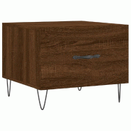 VidaXL Table basse Chêne marron 50x50x40 cm Bois d'ingénierie Modèle Aero Panorama Urban - 829394