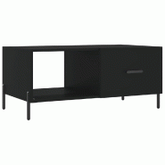 VidaXL Table basse noir 90x50x40 cm bois d'ingénierie Modèle Aero - 829221