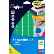 720 étiquettes vertes multi-usage, format 16 x 22 mm (10 feuilles A5 / cdt) - 3270241143317