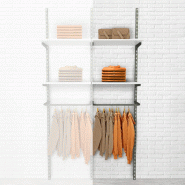 Élément suivant Global used 2 tablettes blanc + 1 penderie L60xH240cm