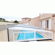Abri piscine adossé dublin / télescopique / motorisé / en aluminium et polycarbonate