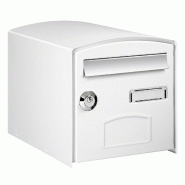 Boîte aux lettres normalisée 1 porte extérieur decayeux acier blanc satiné