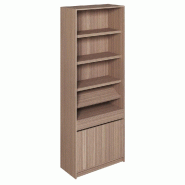 Buffet noyer 2 portes 5 tablettes + 1 coulissante 90x42x240cm