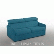 CANAPÉ 2-3 PLACES PARIS 120CM TWEED BLEU COUCHAGE EXPRESS MATELAS 16 CM CANAPÉ 2-3 PLACES PARIS 120CM TWEED BLEU COUCHAGE EXPRESS MATELAS 16 CM