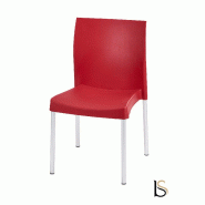 Chaise empilable LARAH - Rouge_0