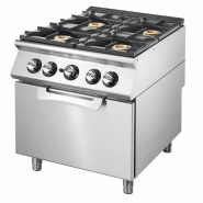 Cuisinière gaz sur four électrique statique gn 2/1 - 4 brûleurs - p... - PVS7080CFGE