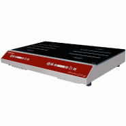 Diamond - Plaque à induction 2 foyers (2x 1750 watt), touches sensitives - réf. IND-2F35/DH - gris AKS-IND-2F35/DH